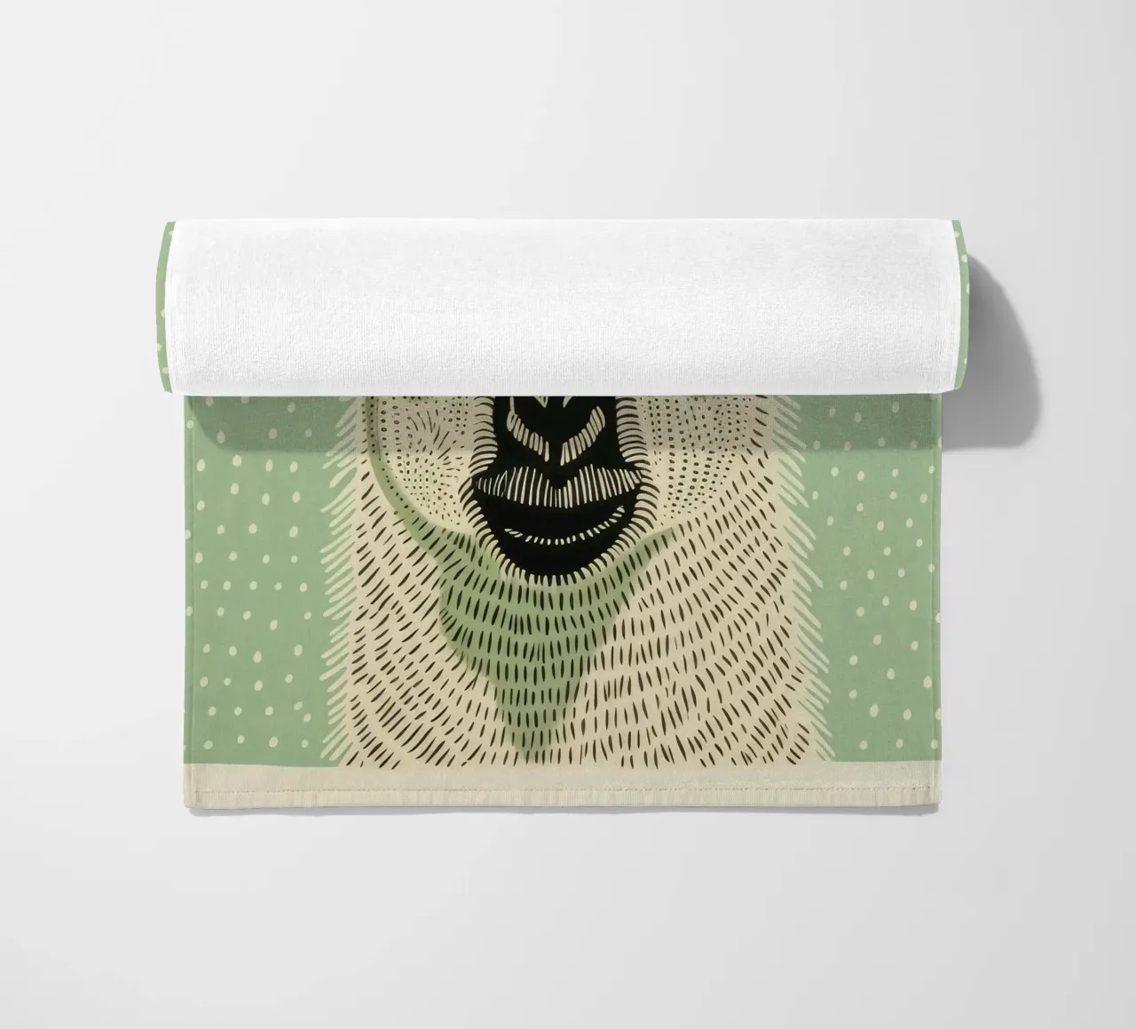 Lama verde 1 telo mare da Minimal Animal Art