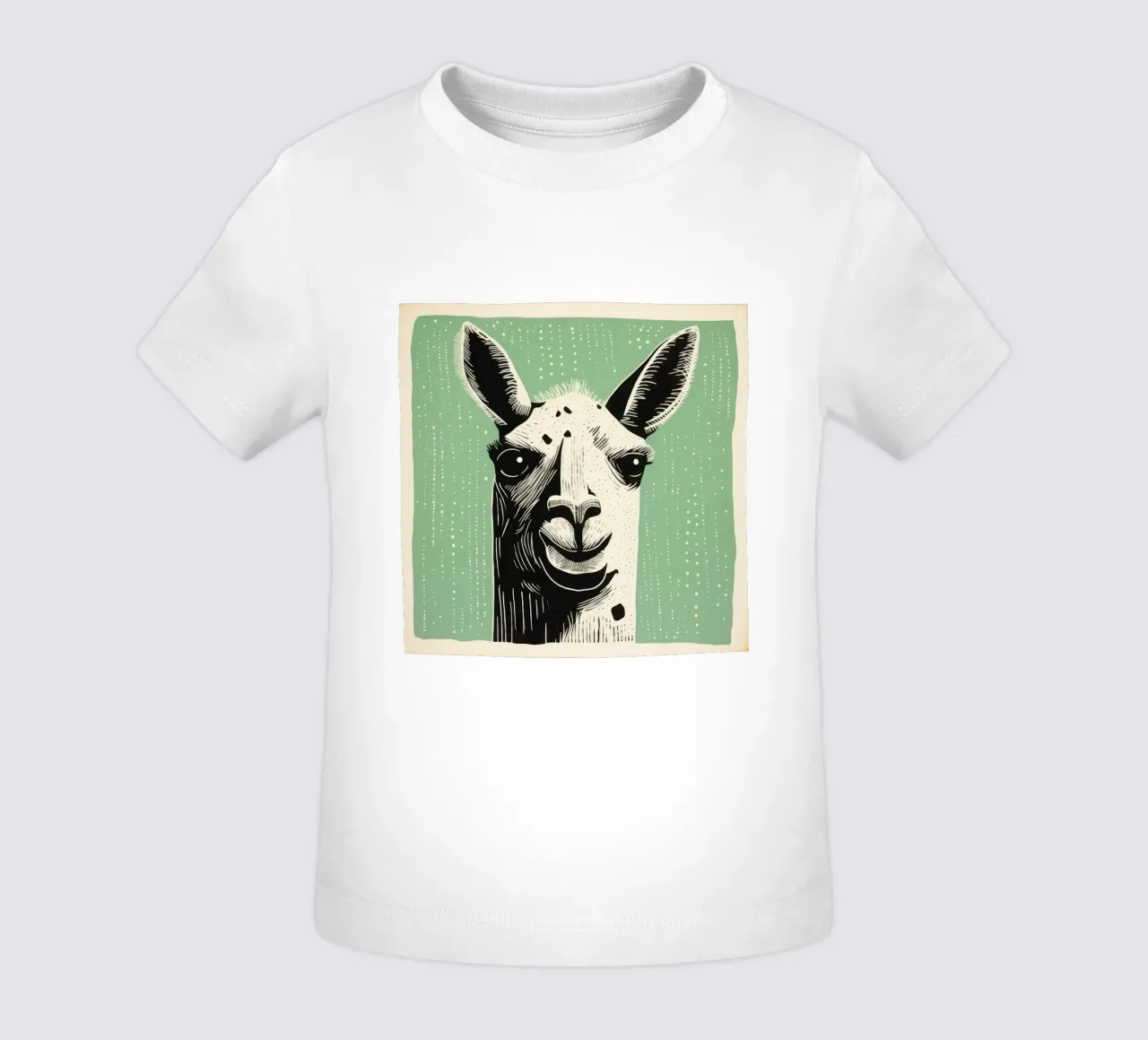 Lama verde 2 maglietta neonato da Minimal Animal Art