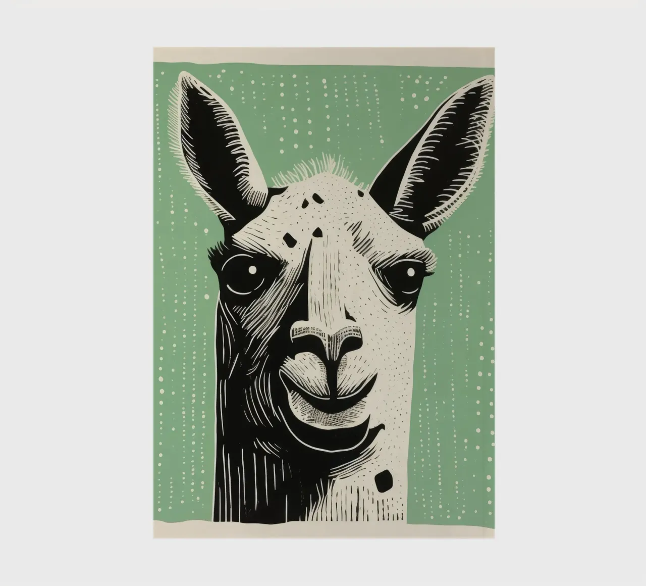 Green Llama 2 notebook by Minimal Animal Art