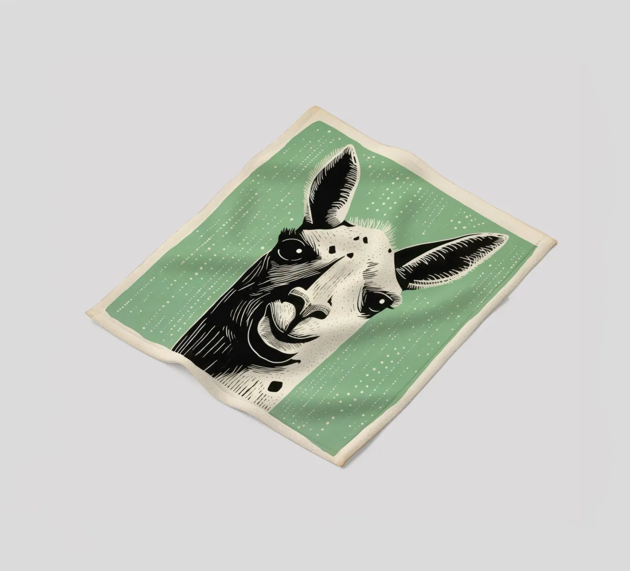 Lama verde 2 coperta in pile da Minimal Animal Art