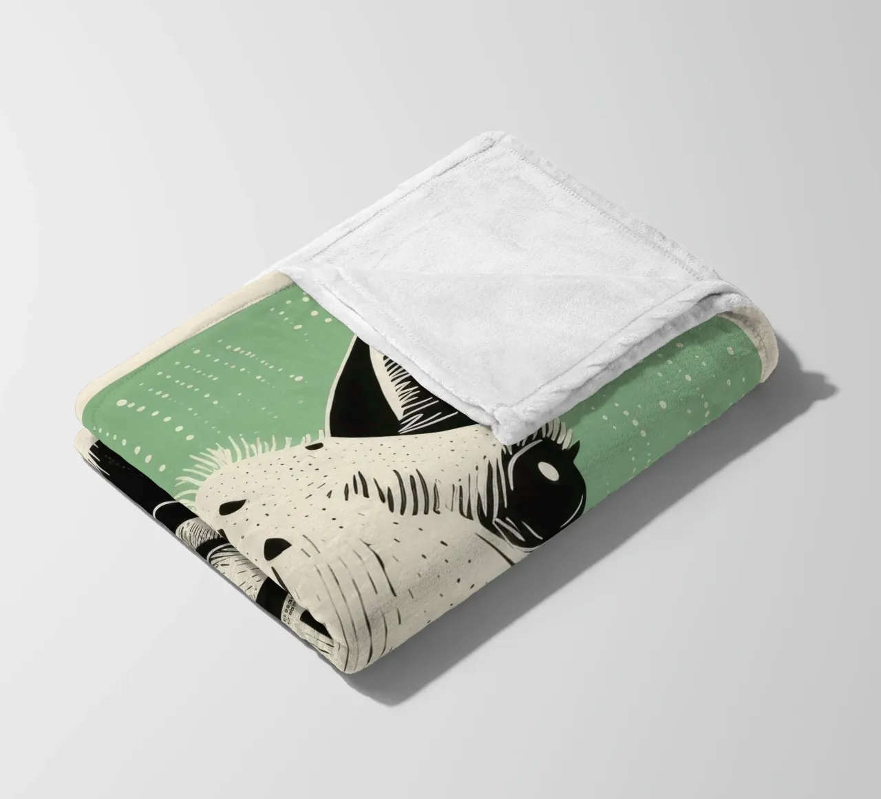 Lama verde 2 coperta in pile da Minimal Animal Art