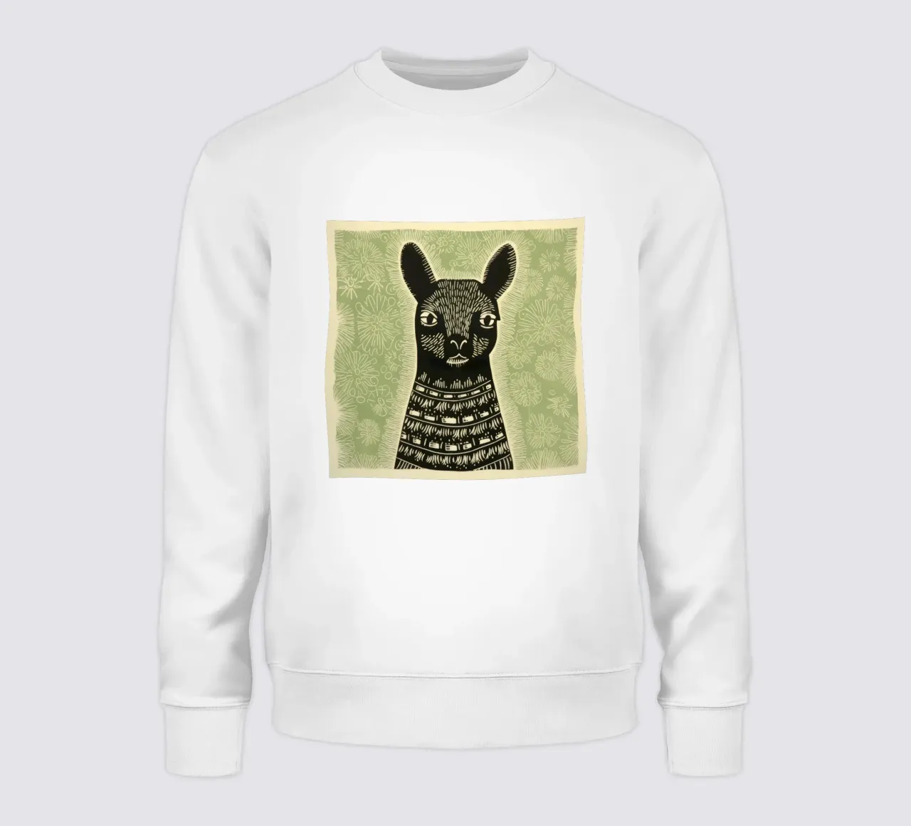 Lama verde felpa da Minimal Animal Art