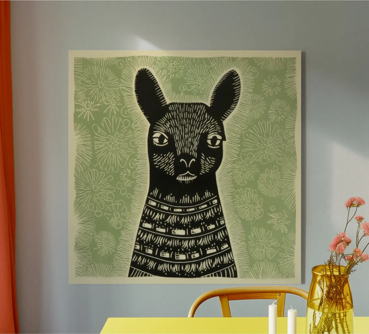 Lama verde 3 plexiglass da Minimal Animal Art
