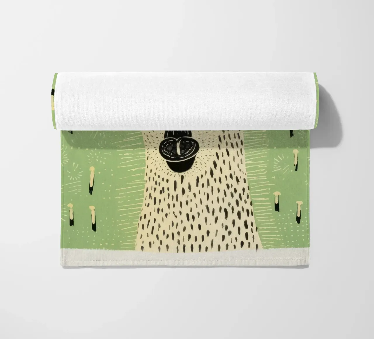 Lama verde 4 telo mare da Minimal Animal Art