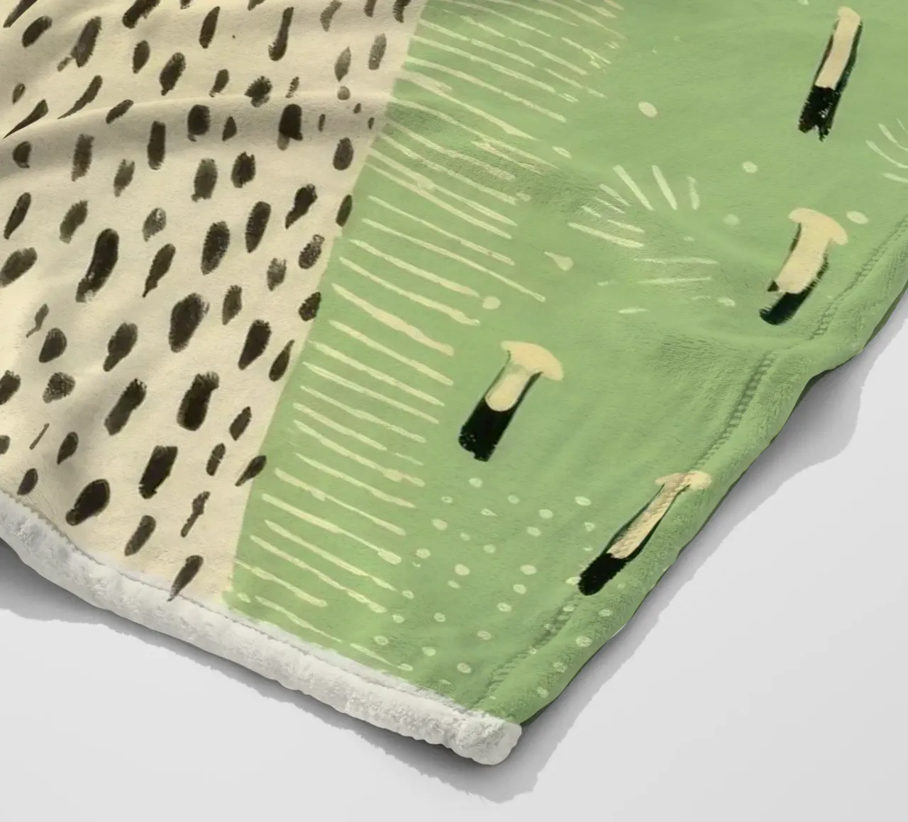 Lama verde 4 coperta in pile da Minimal Animal Art