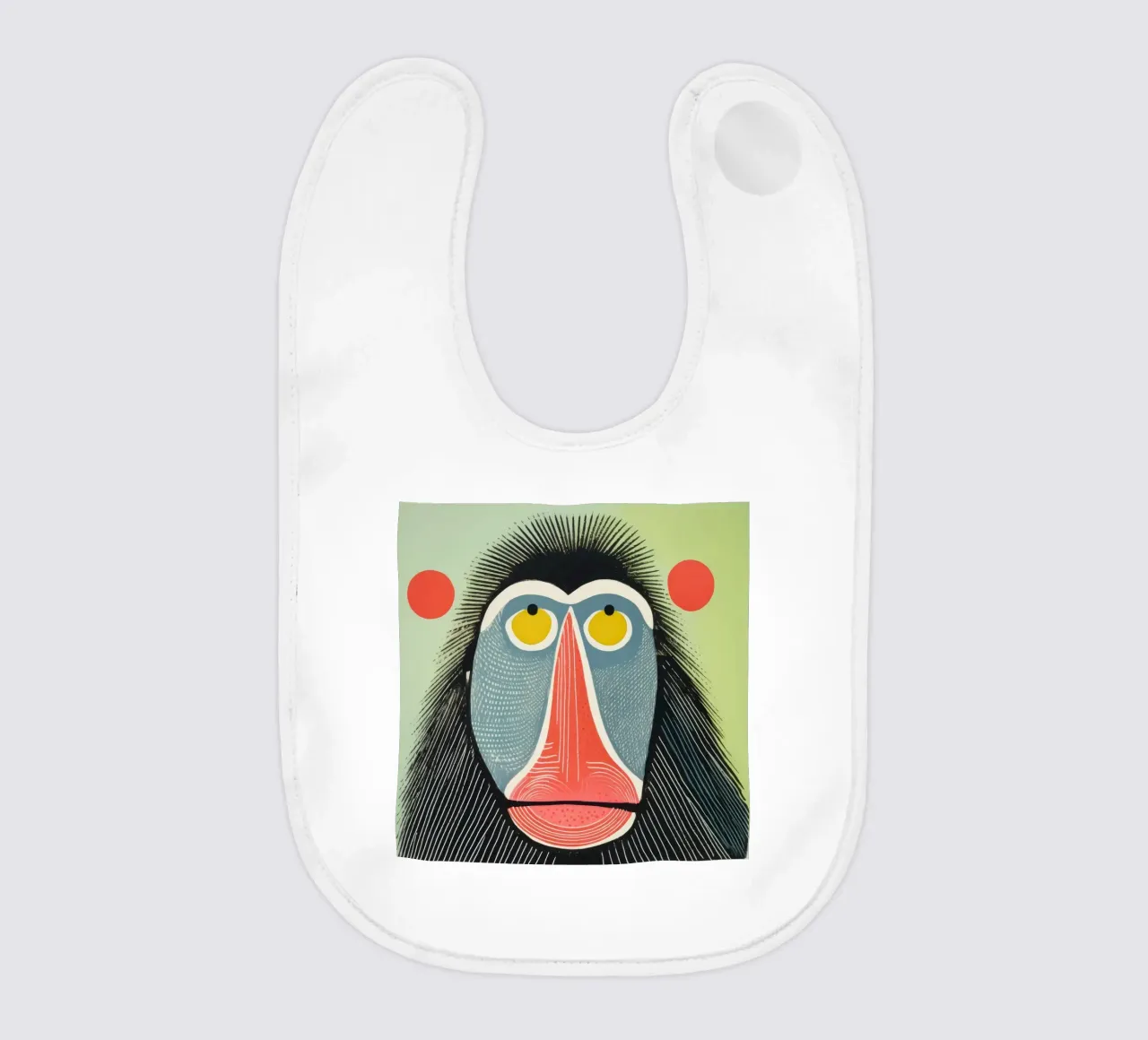 Mandrillo verde 1 bavaglino da Minimal Animal Art