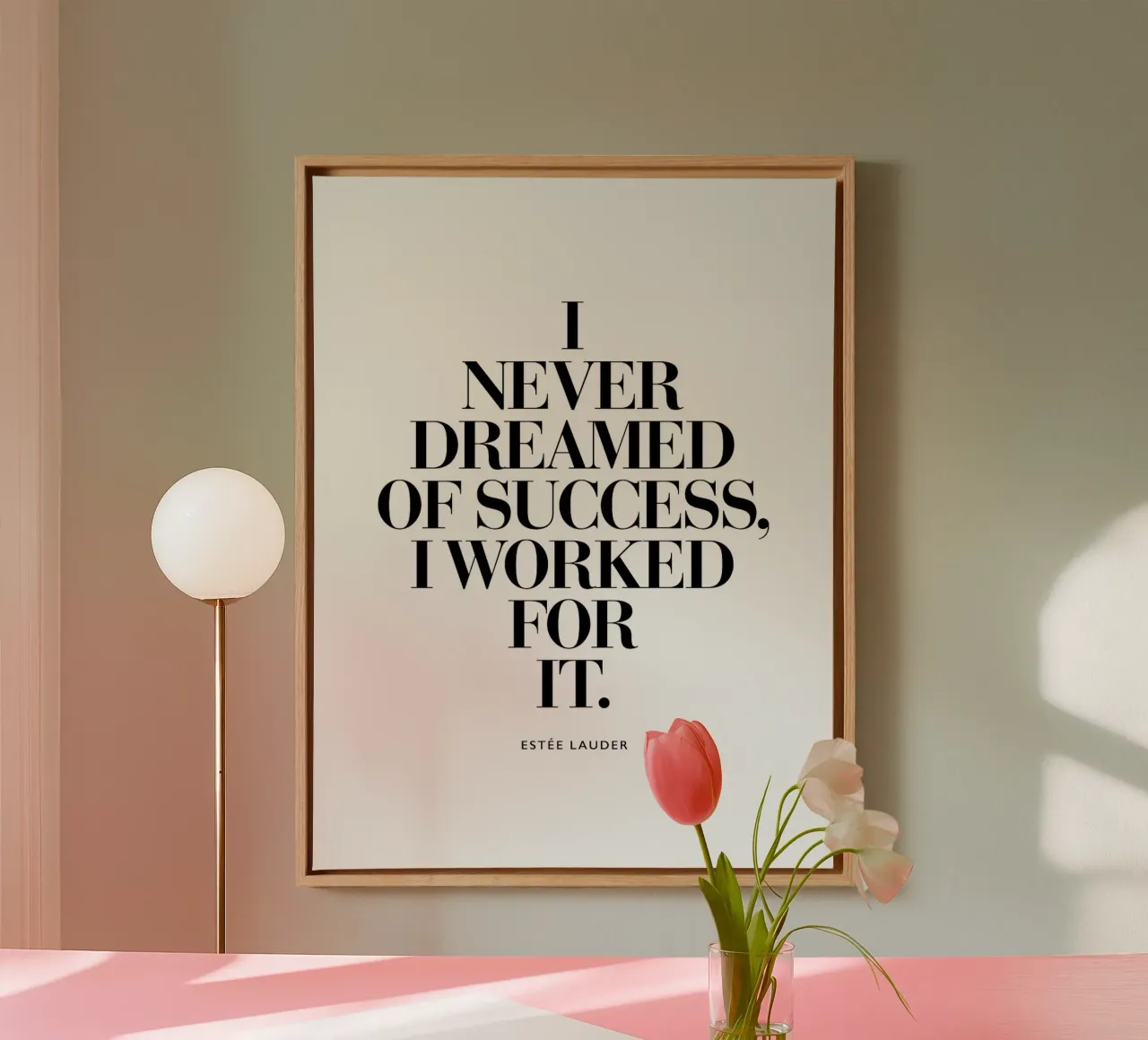 I Never Dreamed of Success, I Worked For It canvas by THE MOTIVATED TYPE
