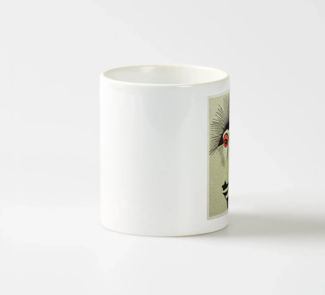 Mandrillo verde 4 tazza in ceramica da Minimal Animal Art