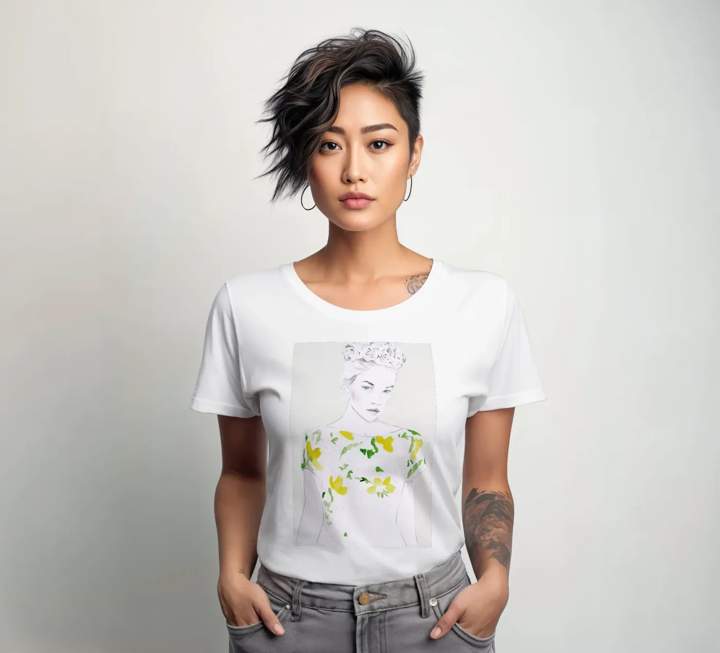 Pattern Study 1 dames t-shirt getailleerd van Jenny Liz Rome