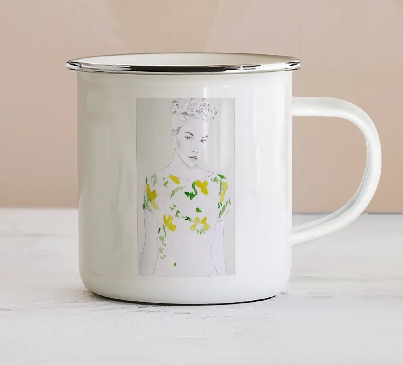 Pattern Study 1 emaille mok van Jenny Liz Rome