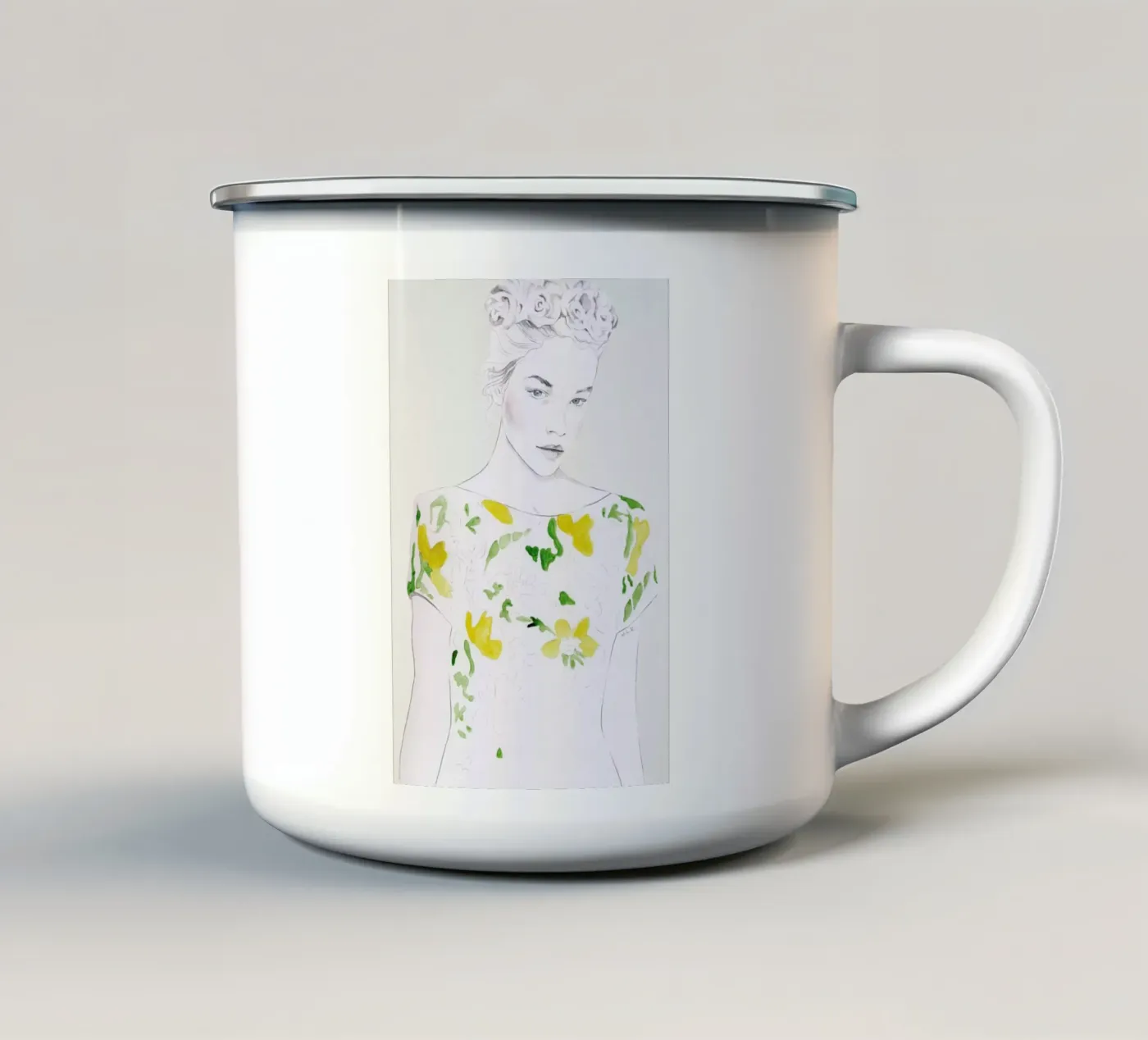 Pattern Study 1 tazza in smalto da Jenny Liz Rome