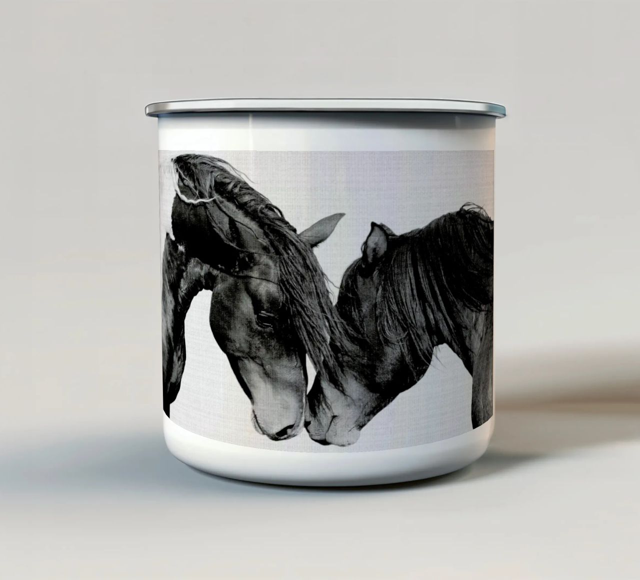 Print 185 enamel mug by Lila x Lola