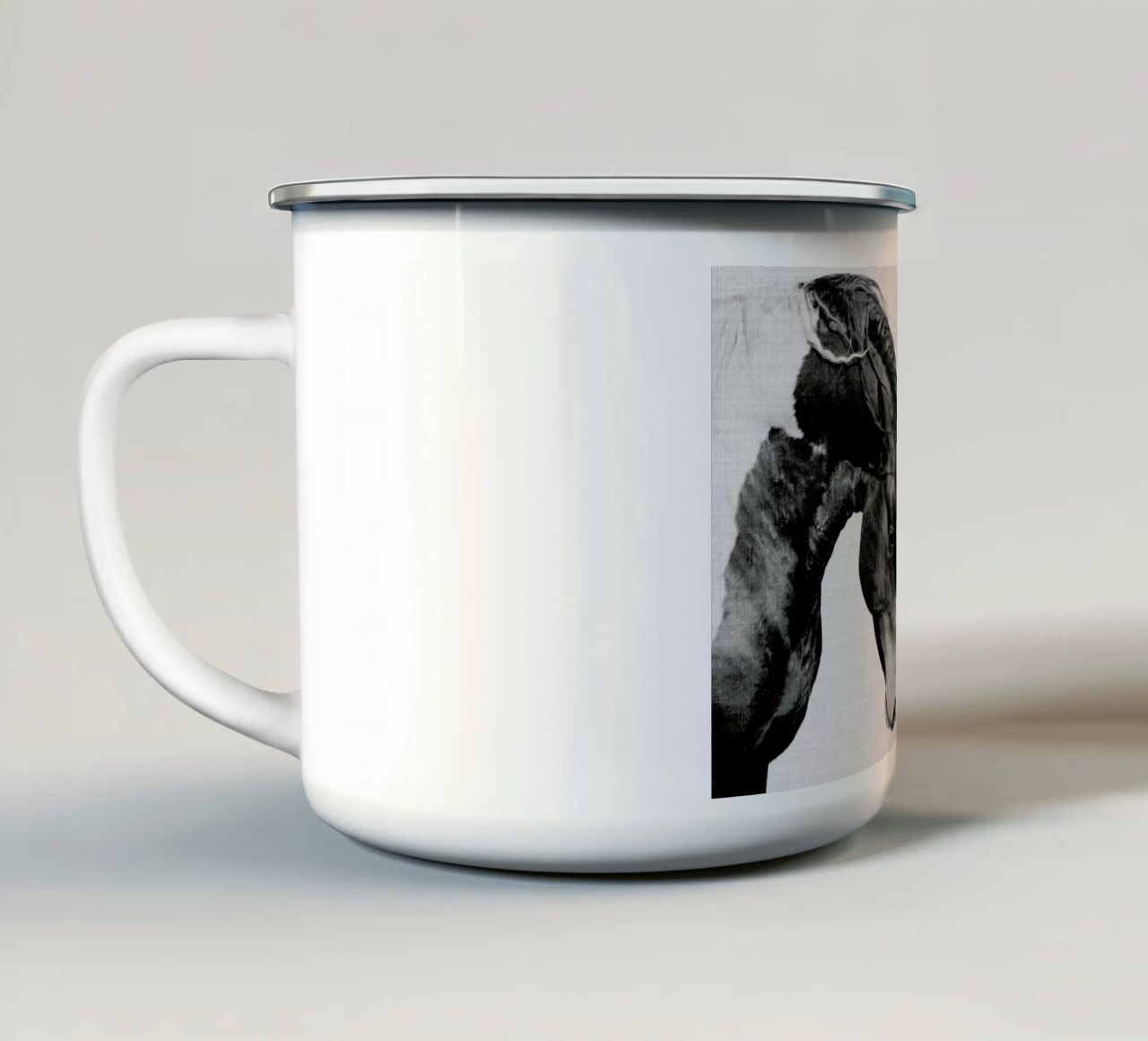 Print 185 enamel mug by Lila x Lola