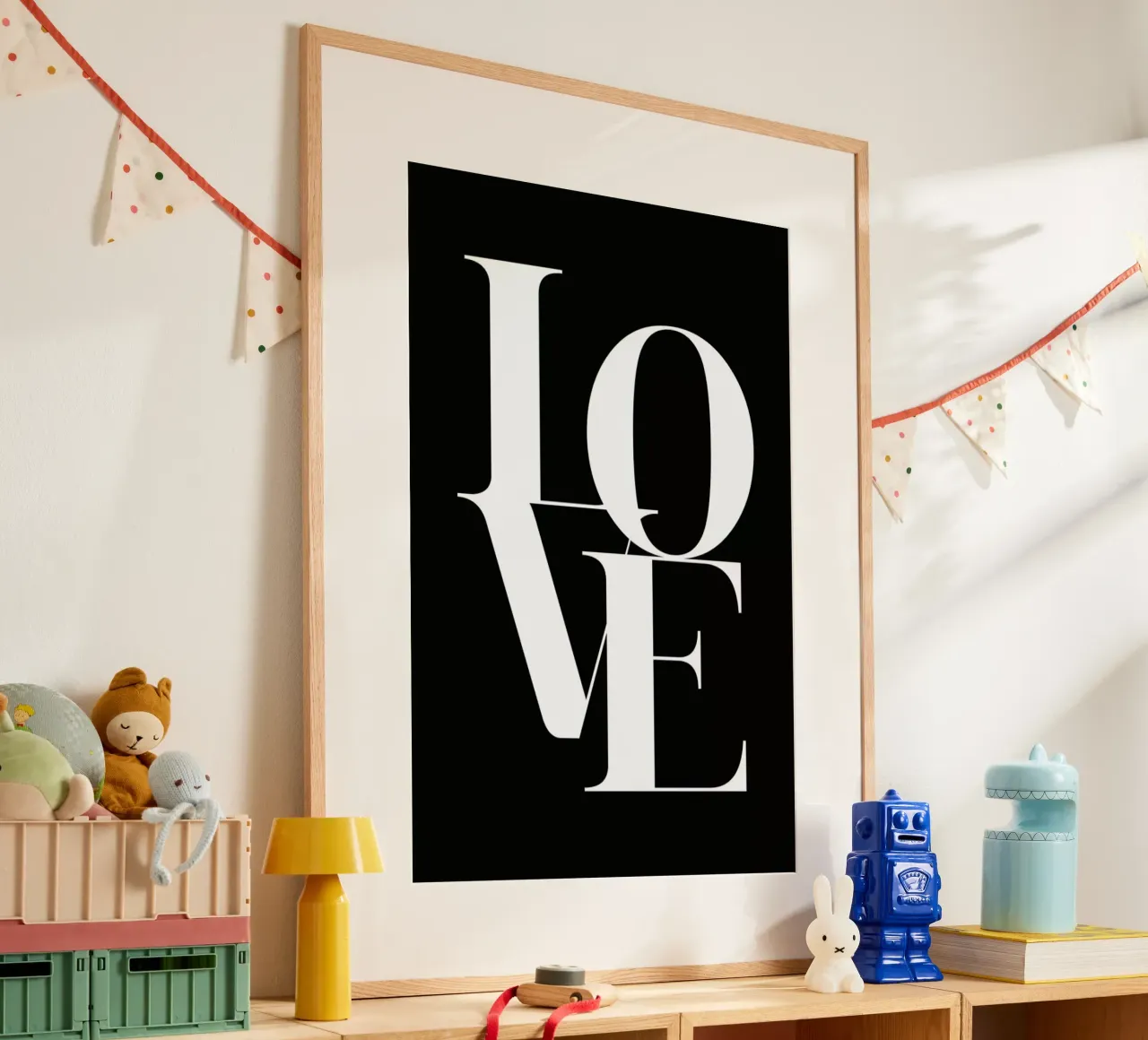 Love 1 poster avec cadre en aluminium de Froilein Juno