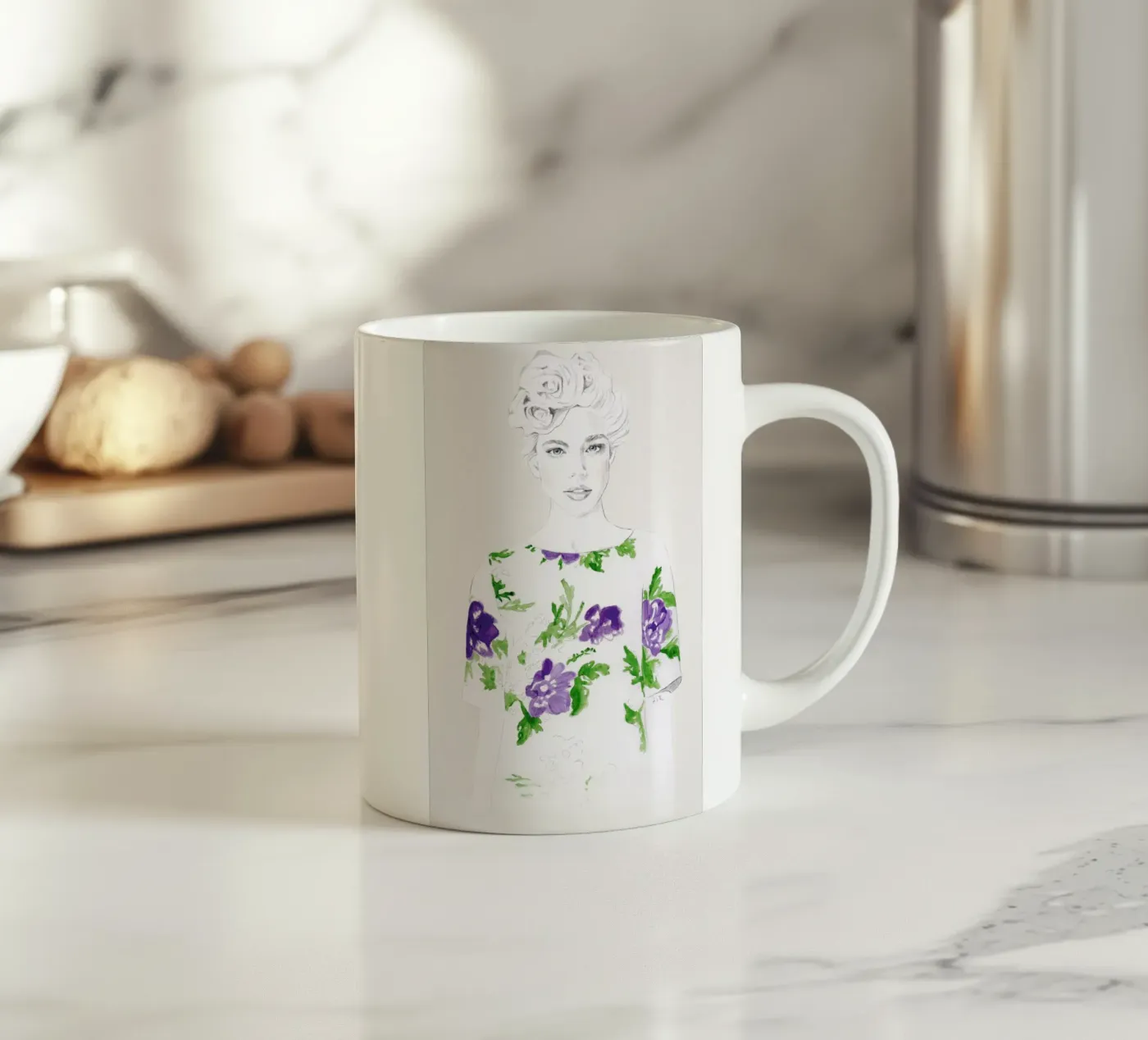 Pattern Study 2 ceramic mug by Jenny Liz Rome