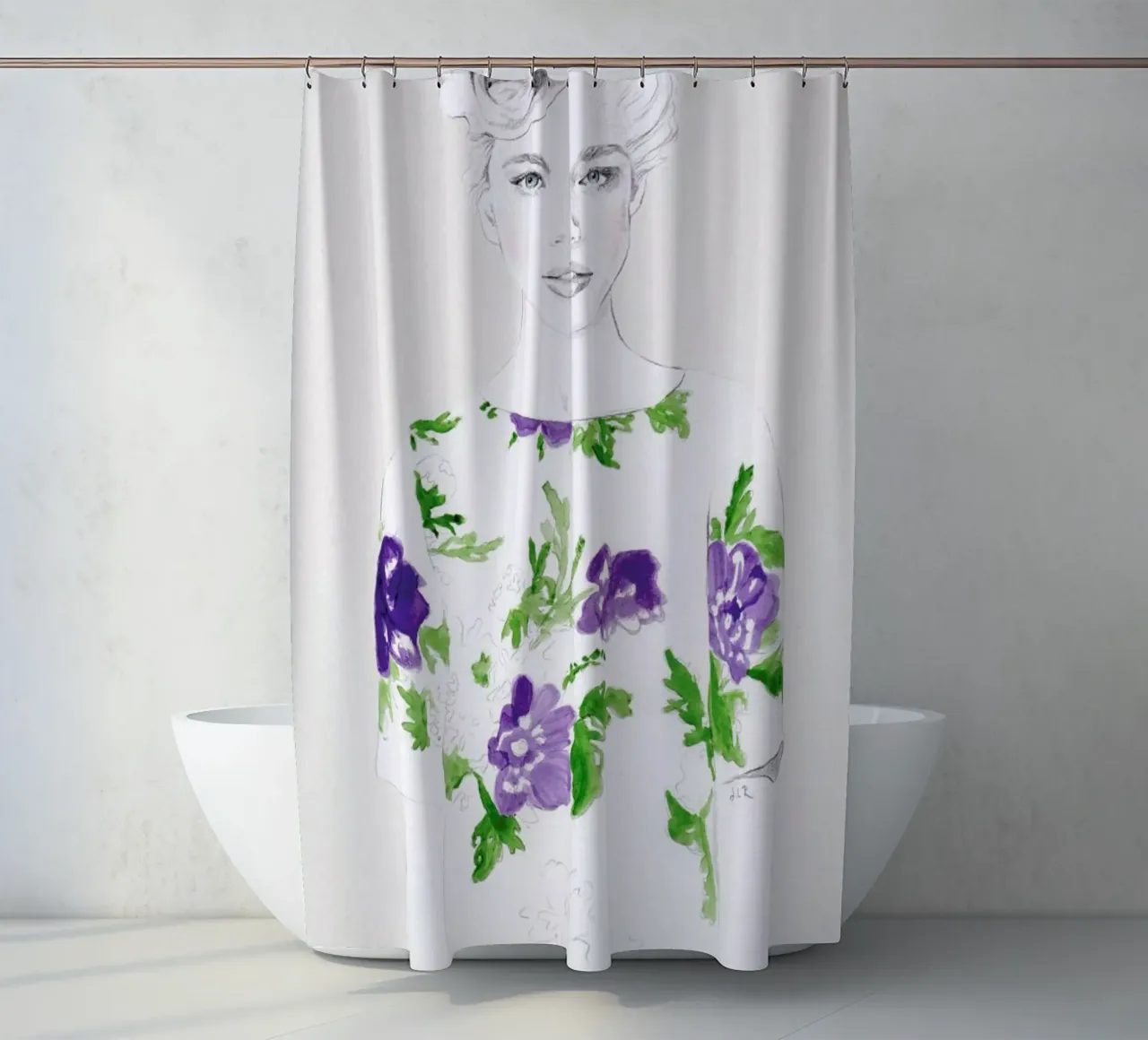 Pattern Study 2 douchegordijn van Jenny Liz Rome