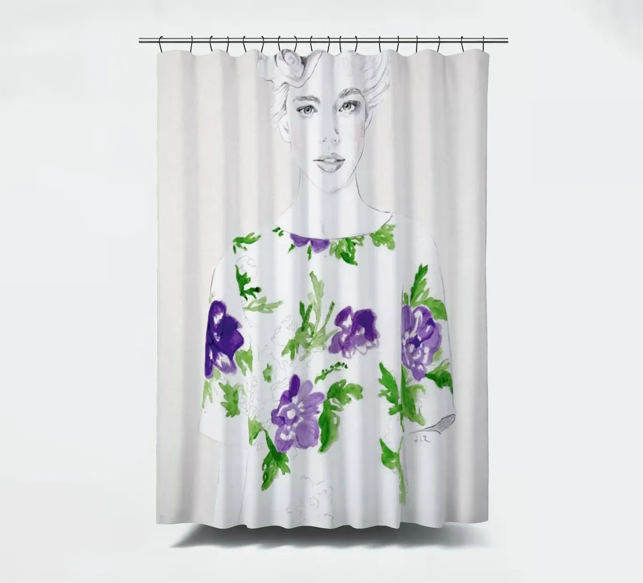 Pattern Study 2 douchegordijn van Jenny Liz Rome