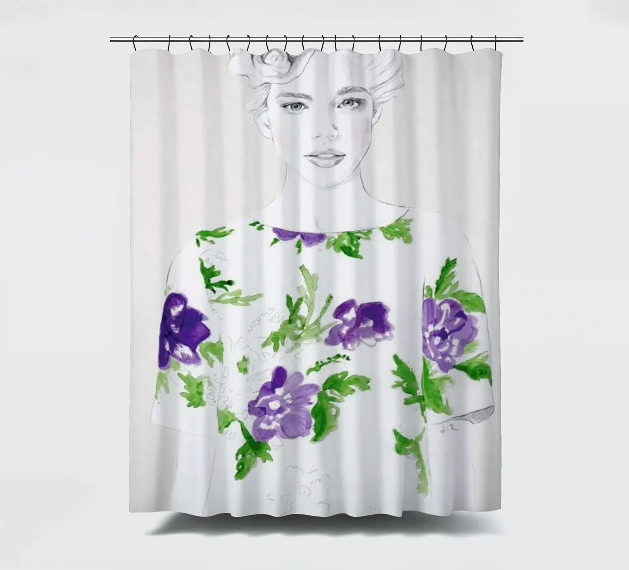 Pattern Study 2 douchegordijn van Jenny Liz Rome