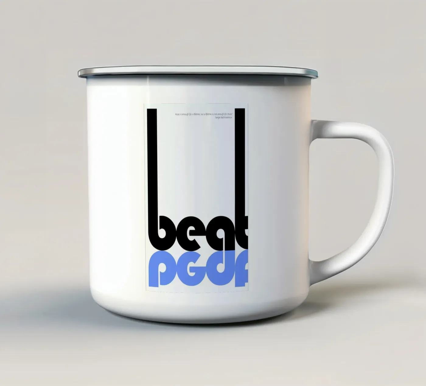 Beat enamel mug by Naxart