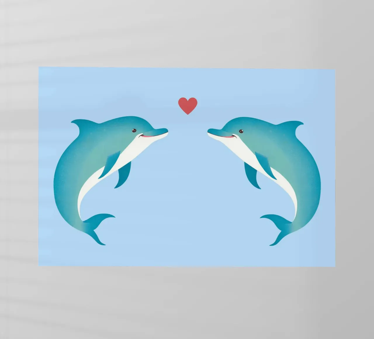 Dolphin lovers - cute & adorable love animals backlit film by Punderful Day