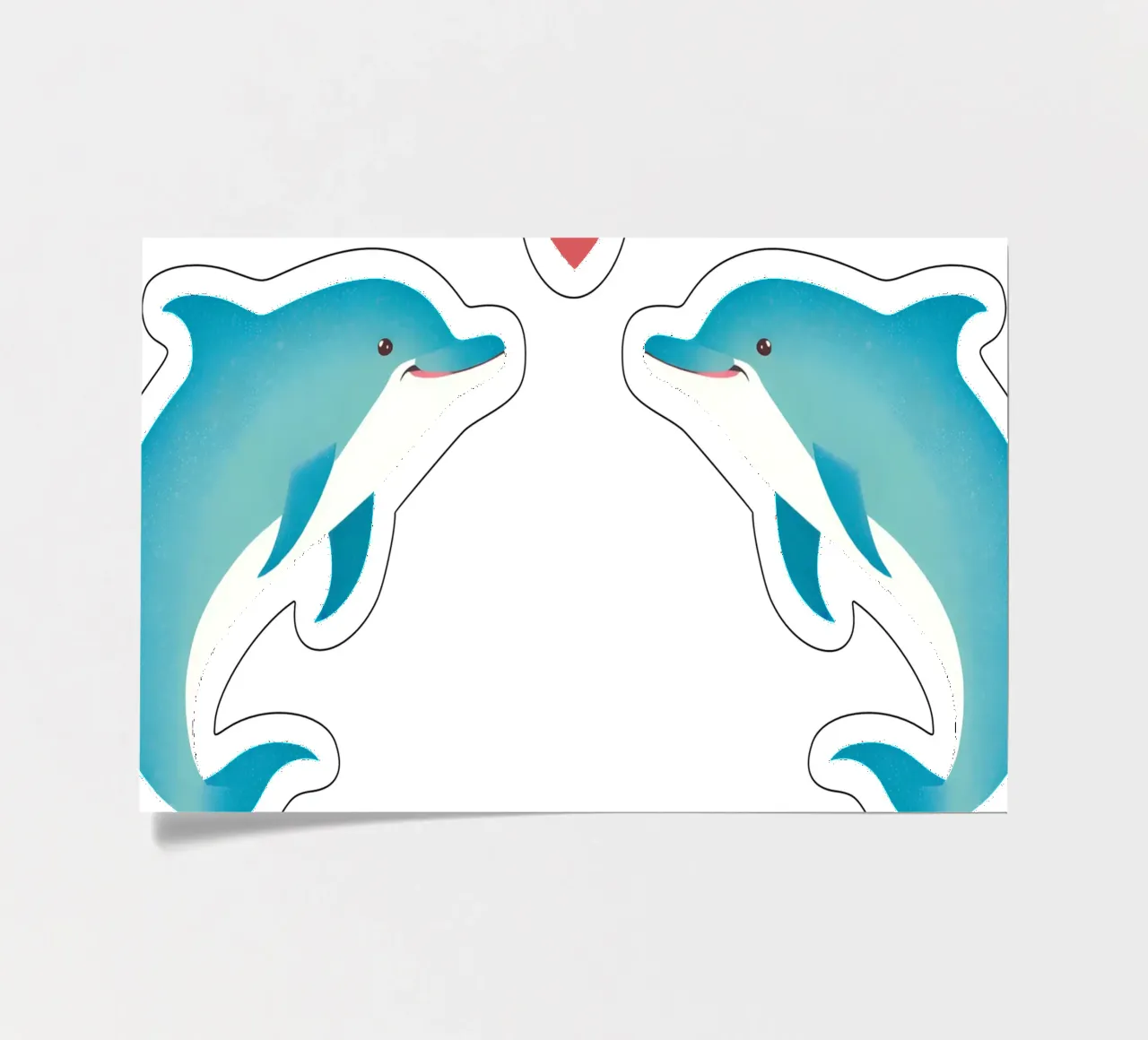 Delphinliebhaber - niedliche & liebenswerte Liebestiere Stickerbogen von Punderful Day