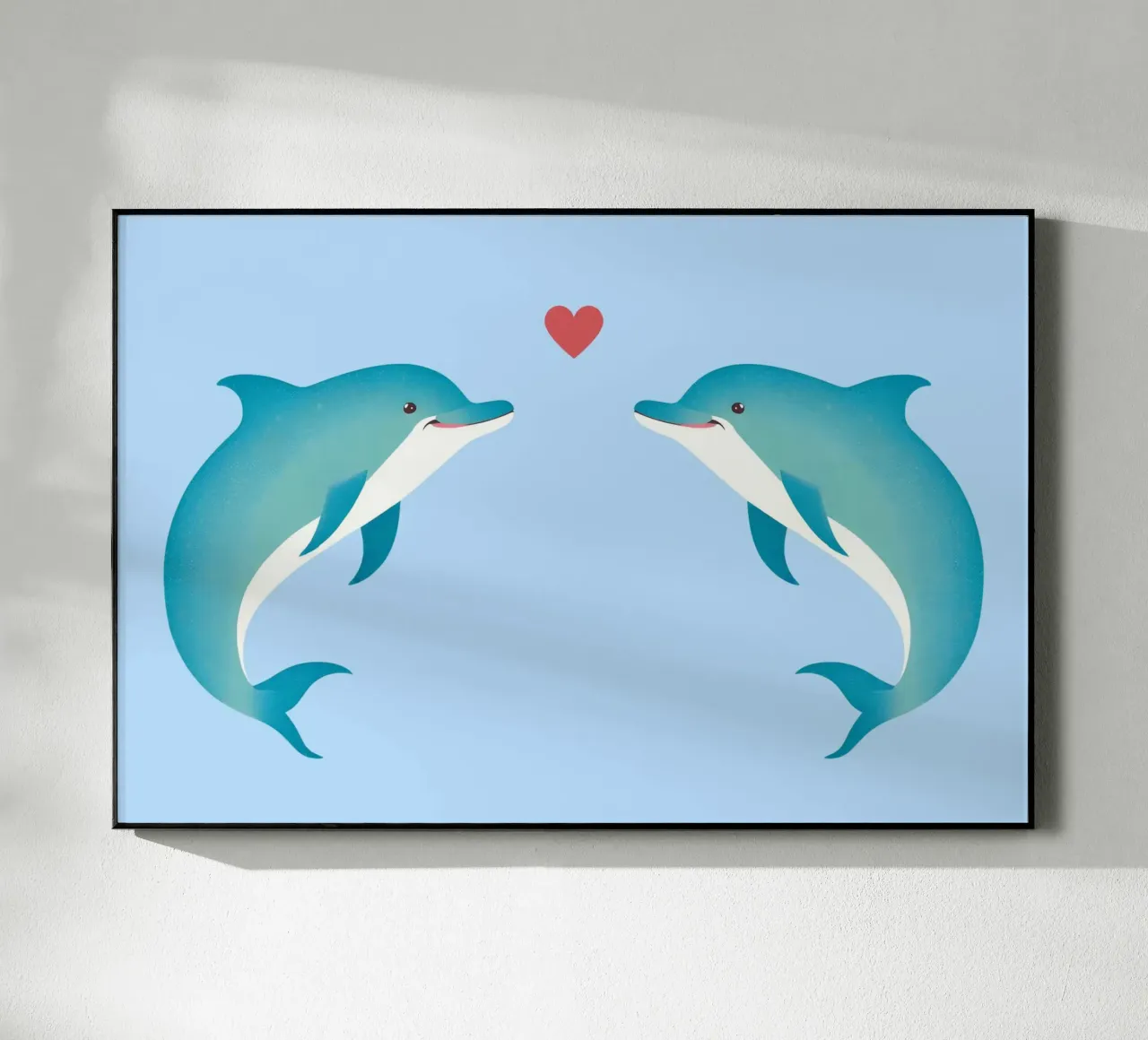 Dolphin lovers - cute & adorable love animals acrylic glass by Punderful Day