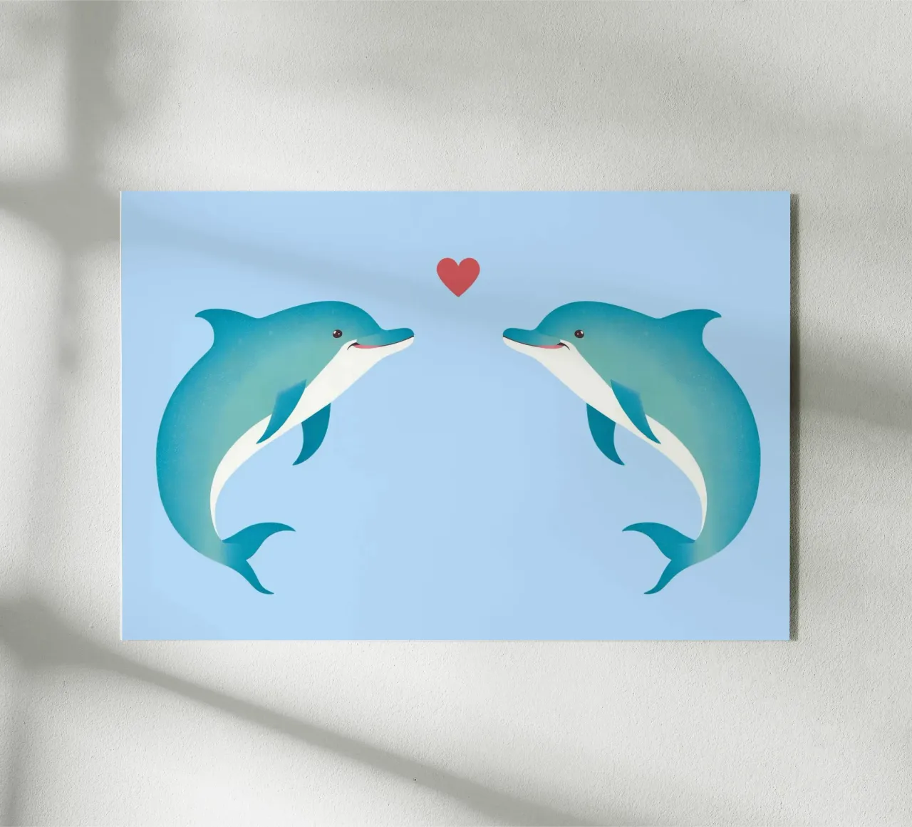 Dolphin lovers - cute & adorable love animals acrylic glass by Punderful Day
