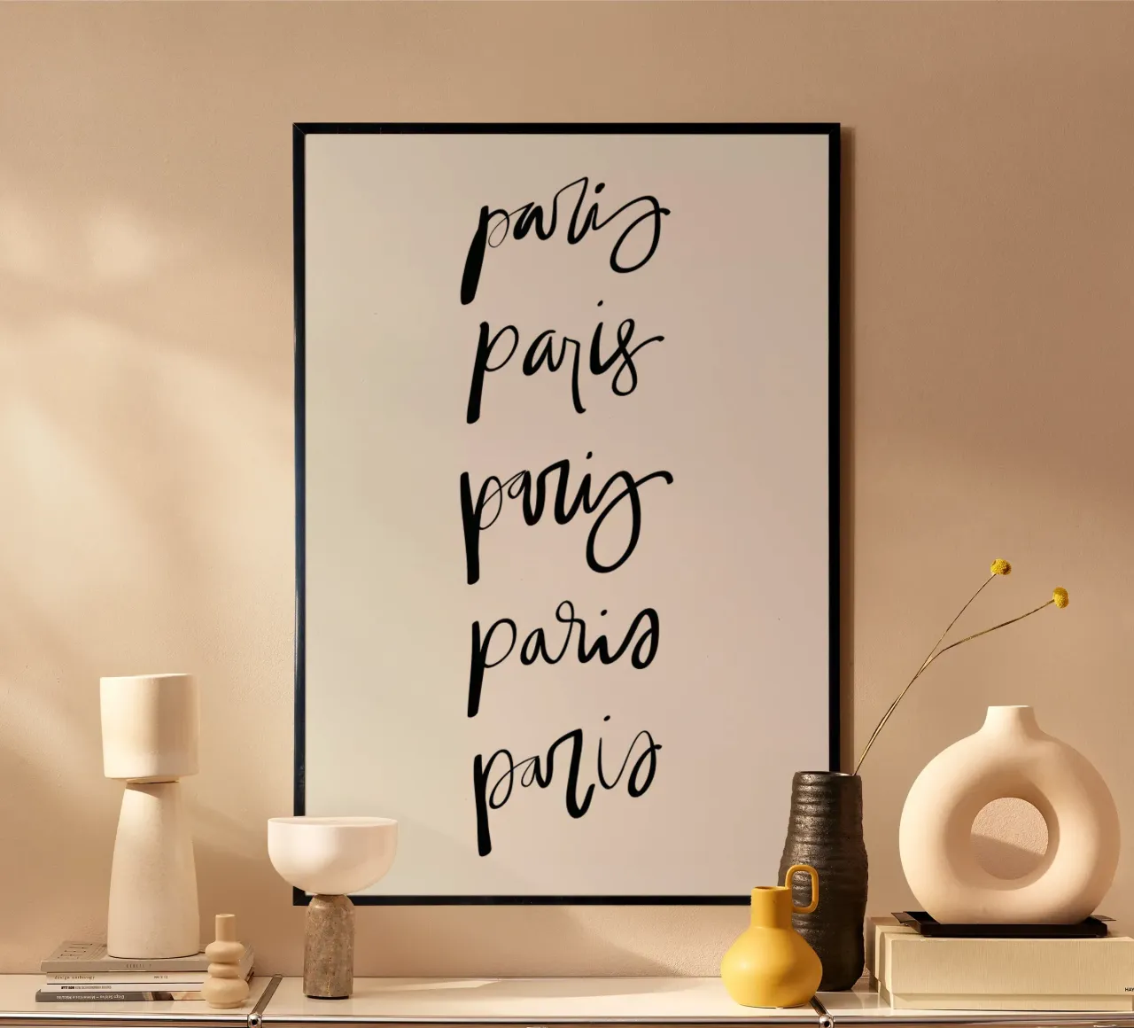 Paris poster con telaio in legno da Kristen Polsinelli