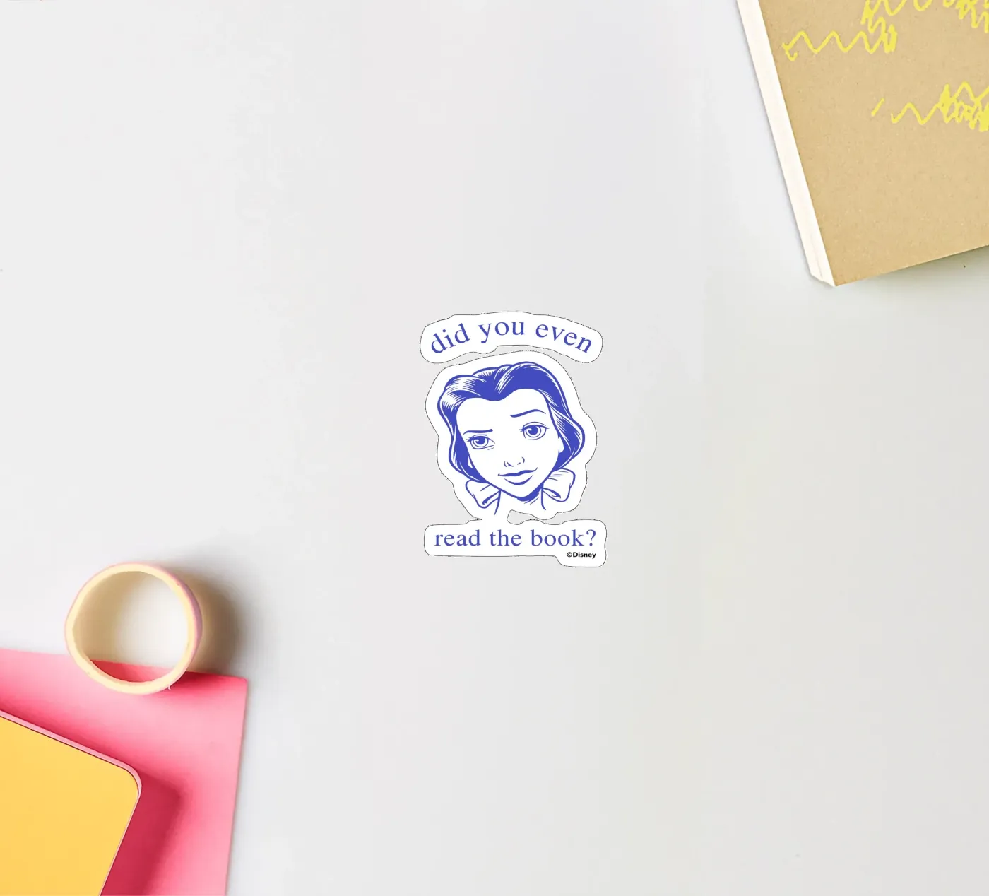 READ THE BOOK autocollant de DISNEY PRINCESS - Sticker Shop