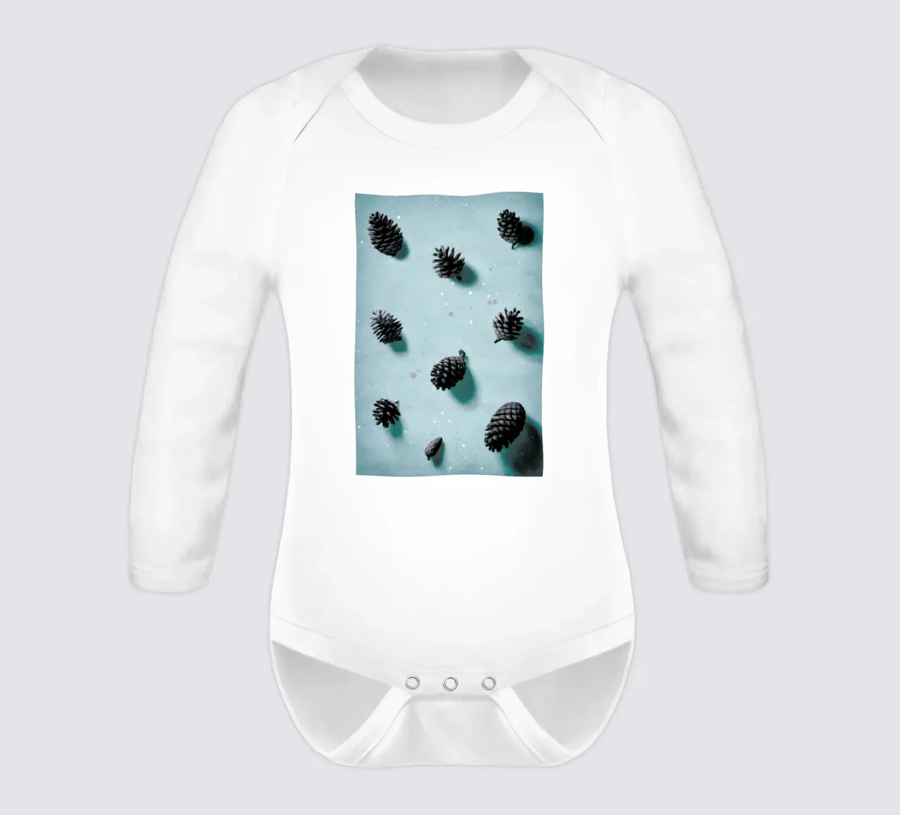 Smell Of Pine Forest long-sleeve baby romper by STUDIO LEEMO