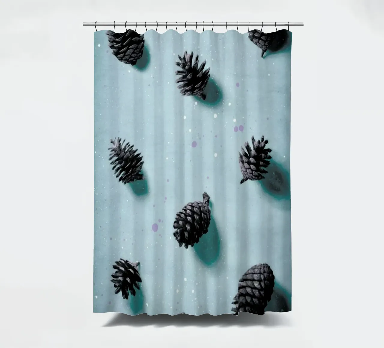 Smell Of Pine Forest shower curtain by STUDIO LEEMO