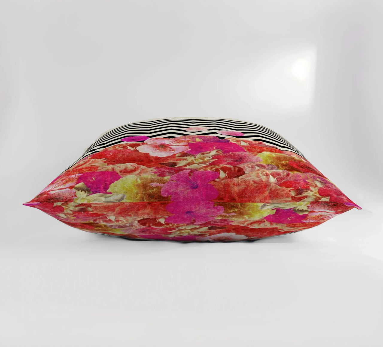 Chevron Flora II decorative cushion by Bianca Green