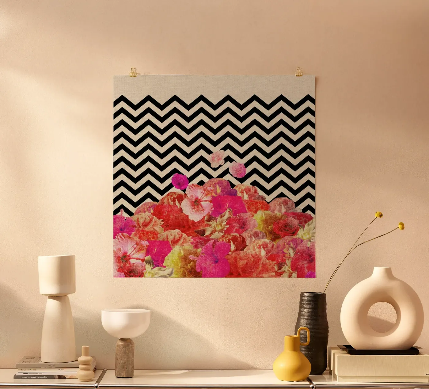 Chevron Flora II poster da Bianca Green