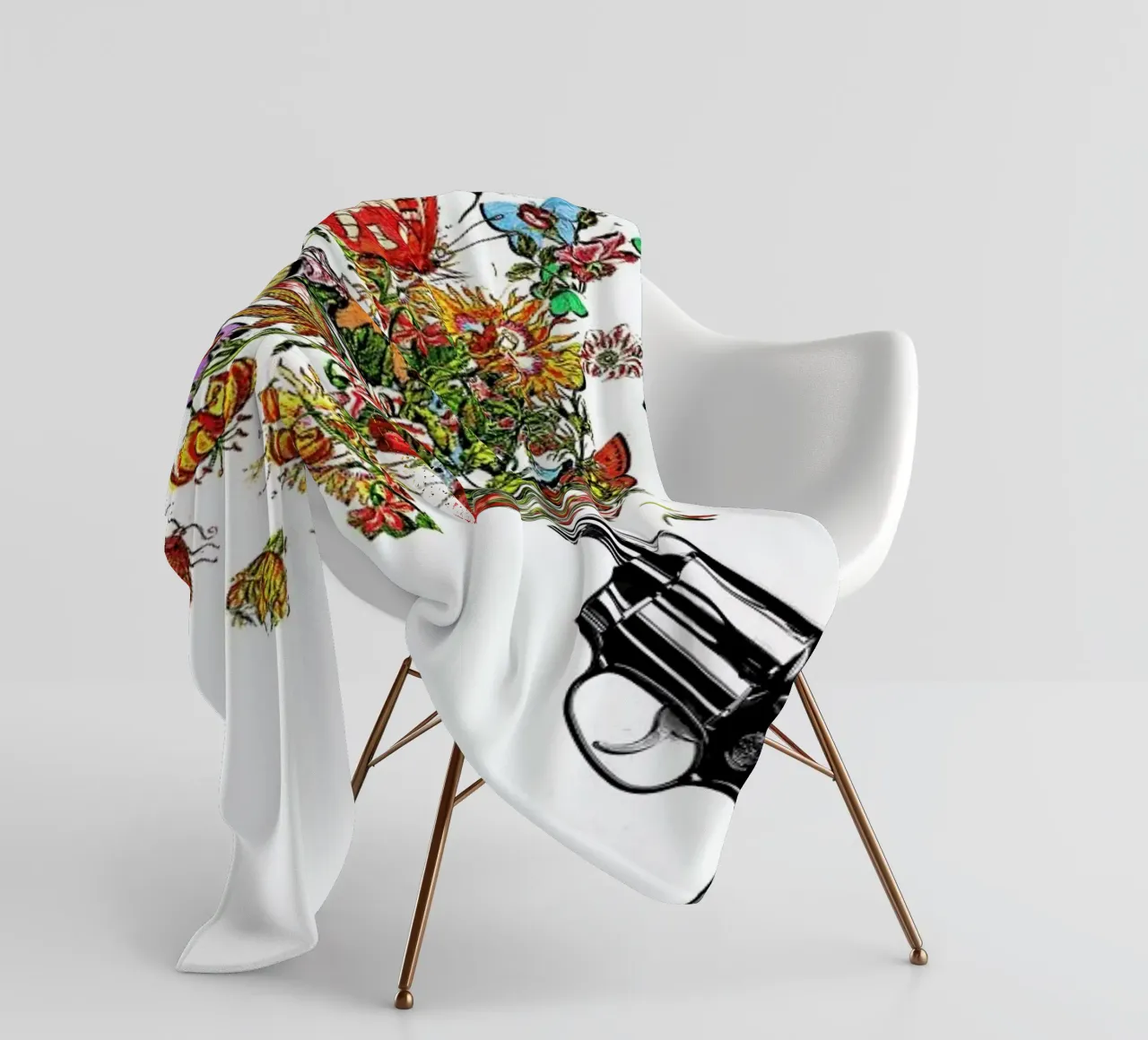 Pow!! Flowers!! fleece blanket by Rococco LA