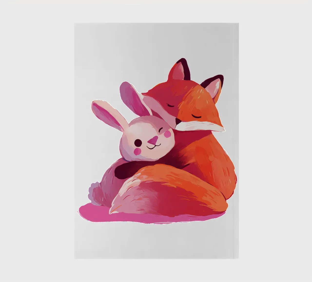 Fox and Rabbit Hugging Trending Now notebook by Urban Life