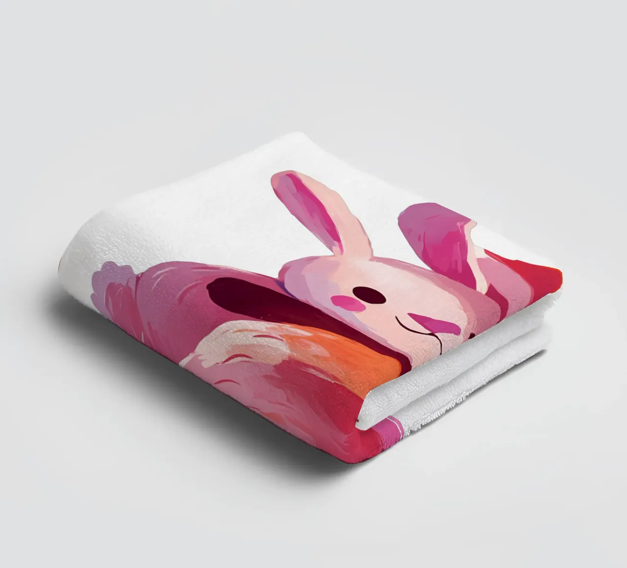 Fox and Rabbit Hugging Trending Now towel by Urban Life