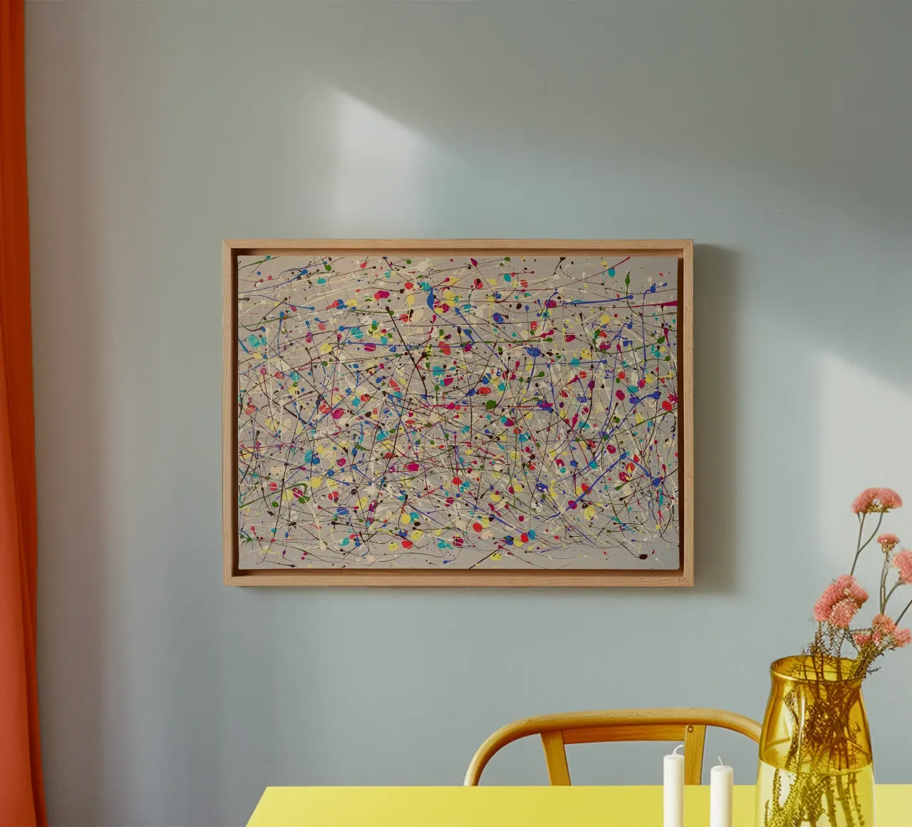 Abstracte levendigheid canvas met Baklijst van DLart