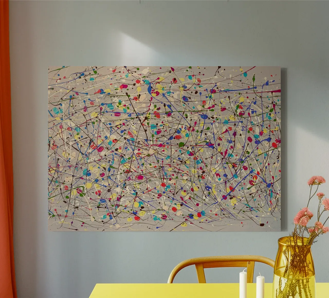 Abstracte levendigheid canvas met Baklijst van DLart
