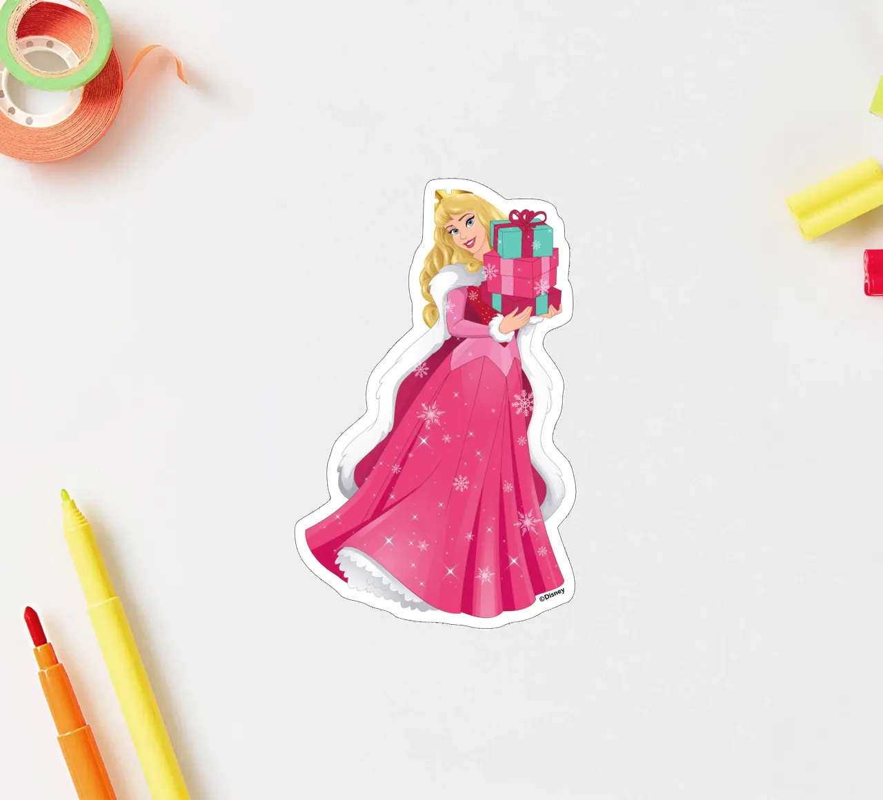 AURORA XMAS sticker van DISNEY PRINCESS - Sticker Shop