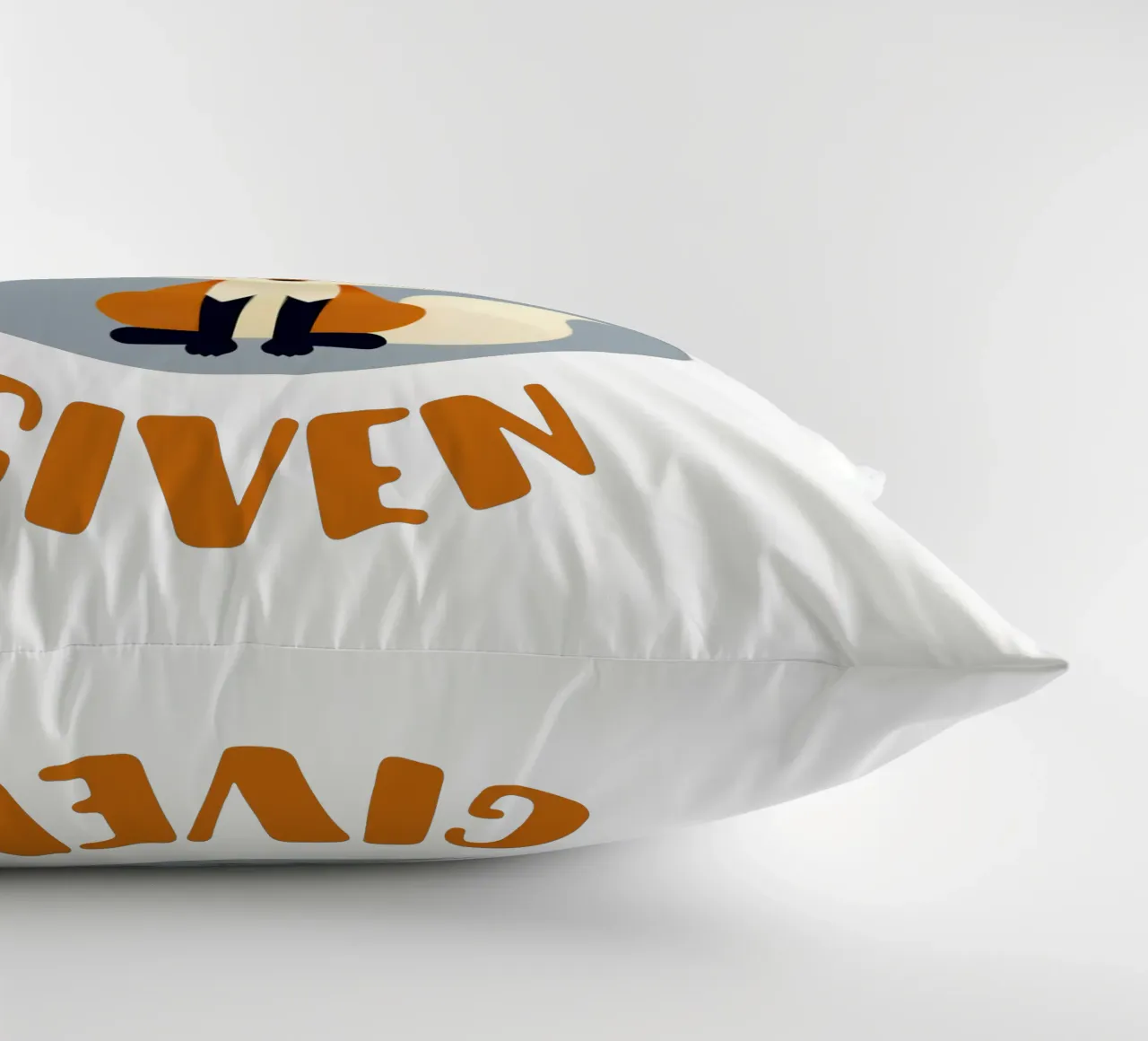 Zero fox given - no fucks funny pun cuscino da Punderful Day