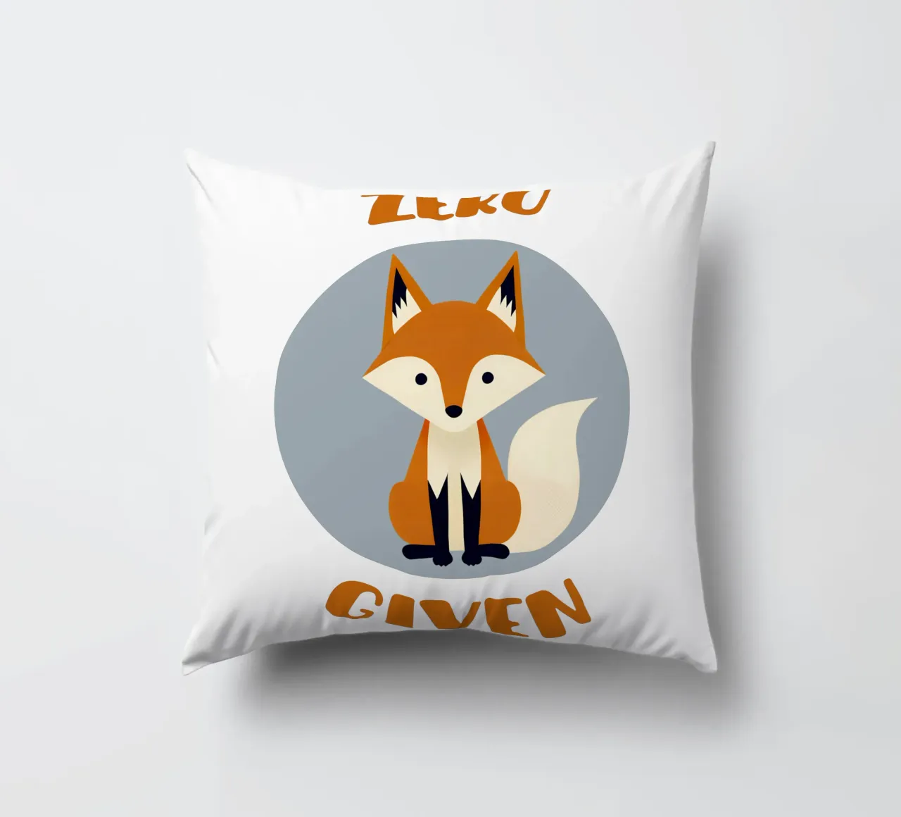 Zero fox given - no fucks funny pun cuscino da Punderful Day