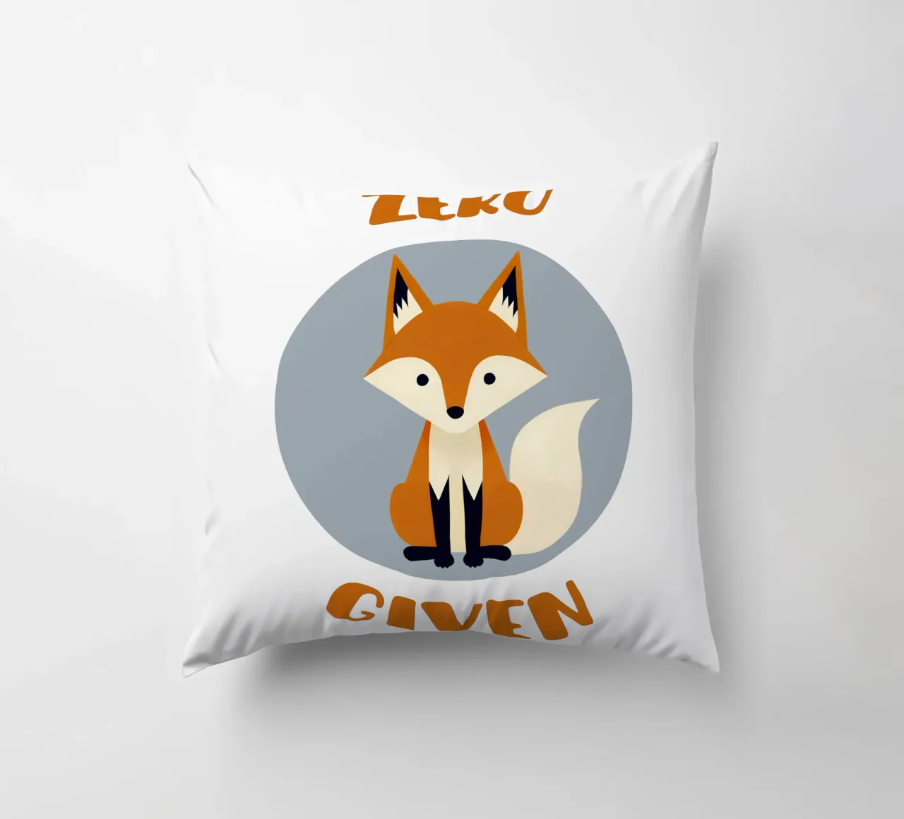 Zero fox given - no fucks funny pun cuscino da Punderful Day