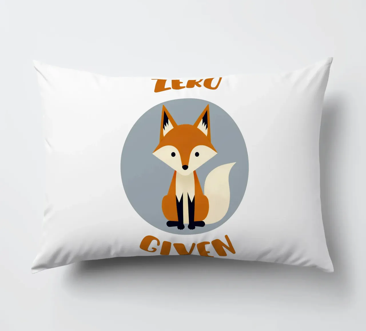 Zero fox given - no fucks funny pun cuscino da Punderful Day