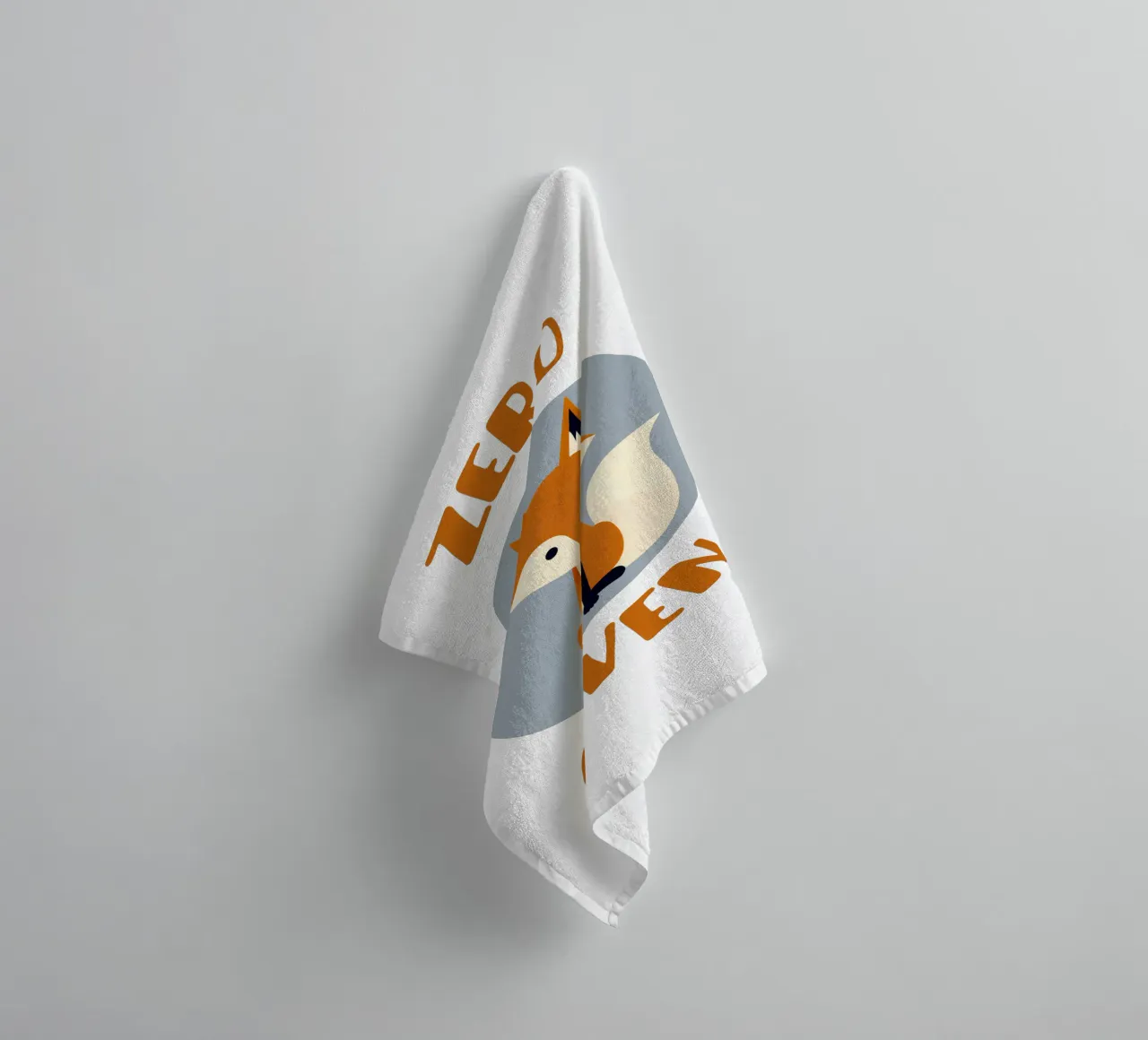 Zero fox given - no fucks funny pun asciugamano da bagno da Punderful Day