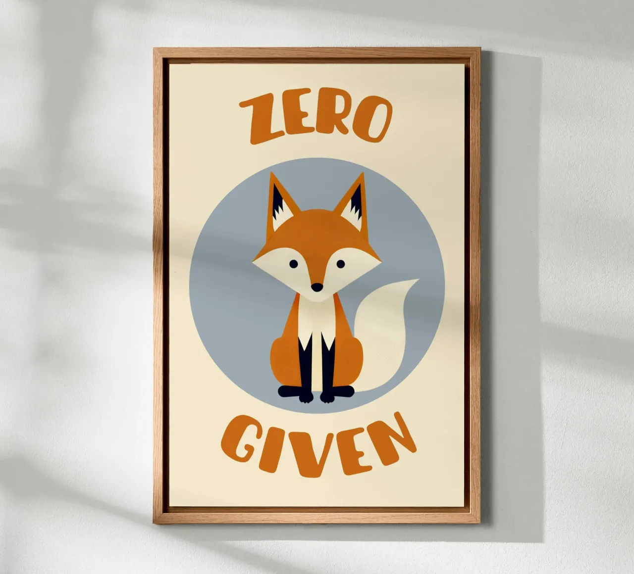 Zero fox given - no fucks funny pun tela da Punderful Day