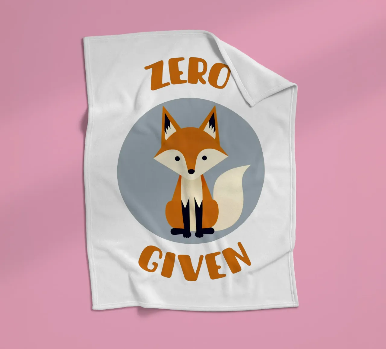 Zero fox given - no fucks funny pun coperta in pile da Punderful Day