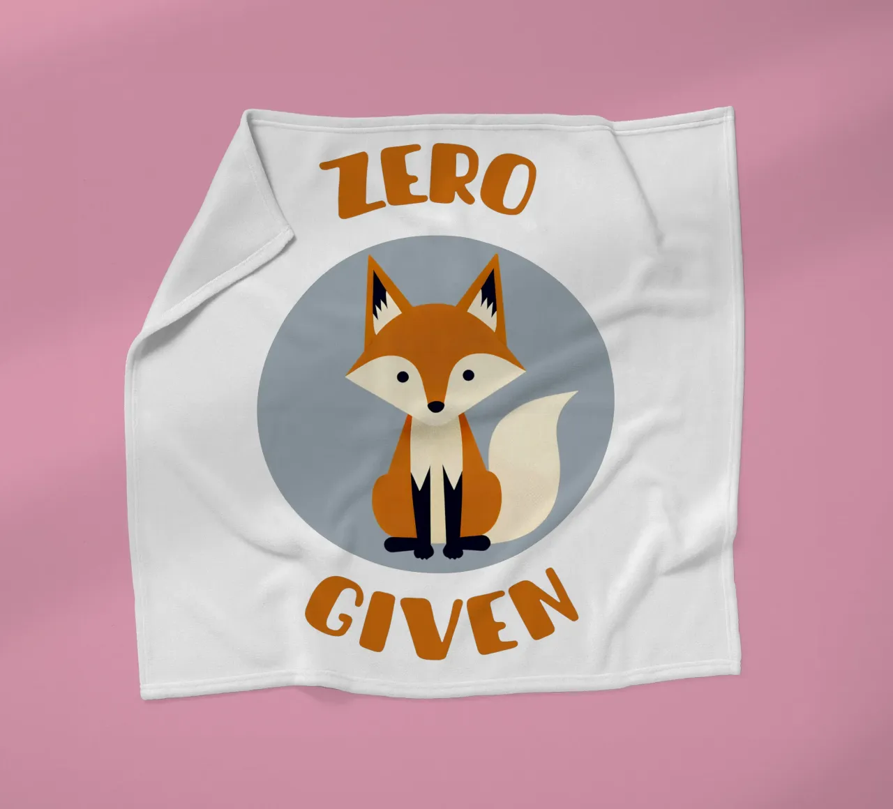 Zero fox given - no fucks funny pun coperta in pile da Punderful Day