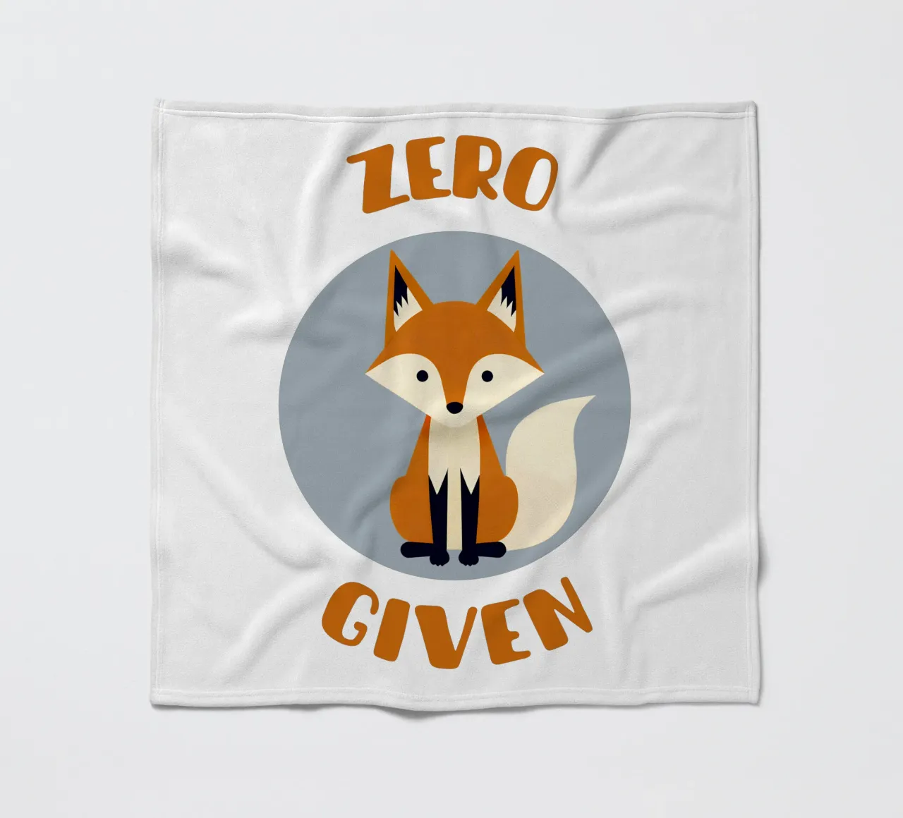 Zero fox given - no fucks funny pun coperta in pile da Punderful Day