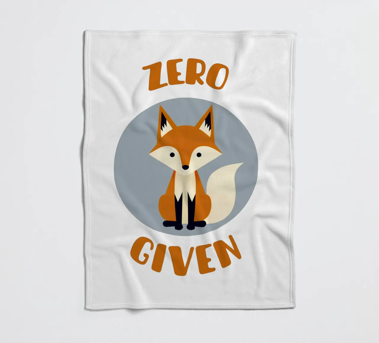 Zero fox given - no fucks funny pun coperta in pile da Punderful Day