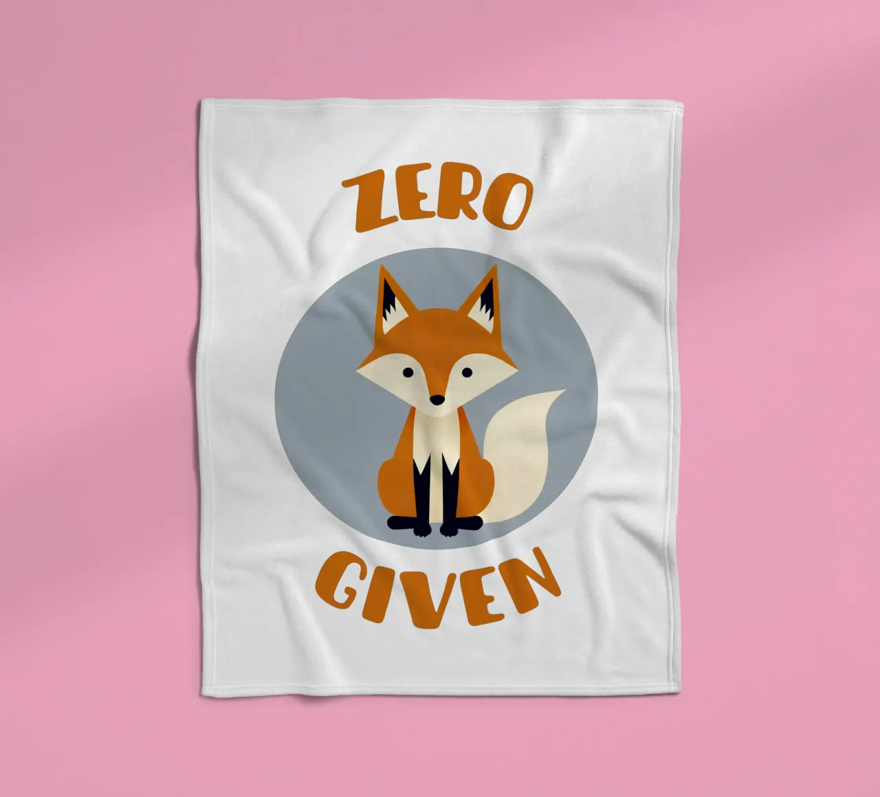 Zero fox given - no fucks funny pun coperta in pile da Punderful Day